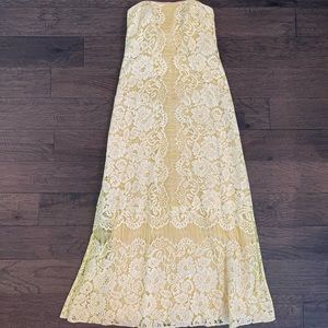 Yellow lace dress